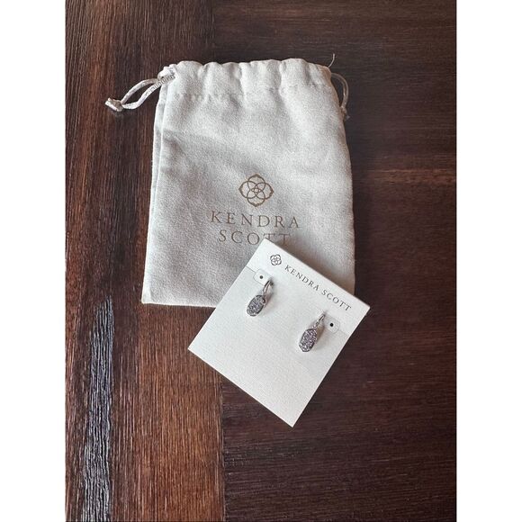 Kendra Scott Grayson Silver Drop Earrings - Picture 3 of 5